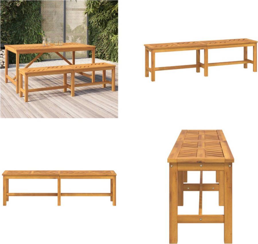 VidaXL Tuinbank 150 cm massief acaciahout Tuinbank Tuinbanken Tuinbankje Parkbankje