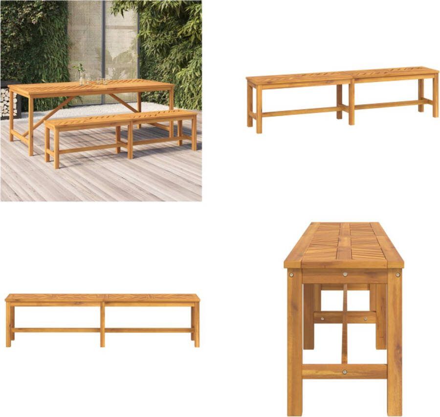 VidaXL Tuinbank 180 cm massief acaciahout Tuinbank Tuinbanken Tuinbankje Parkbankje