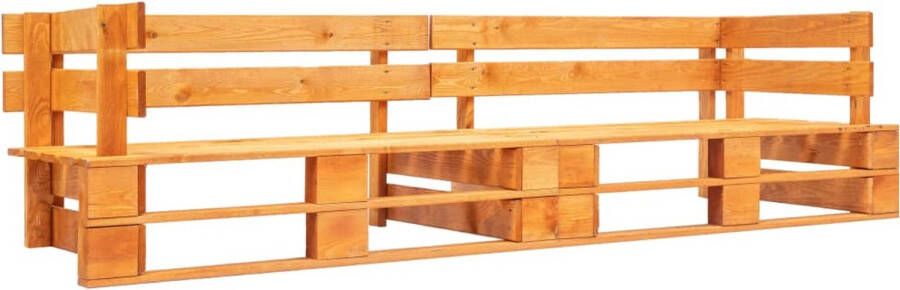 VidaXL -Tuinbank-2-zits-pallet-hout-honingbruin