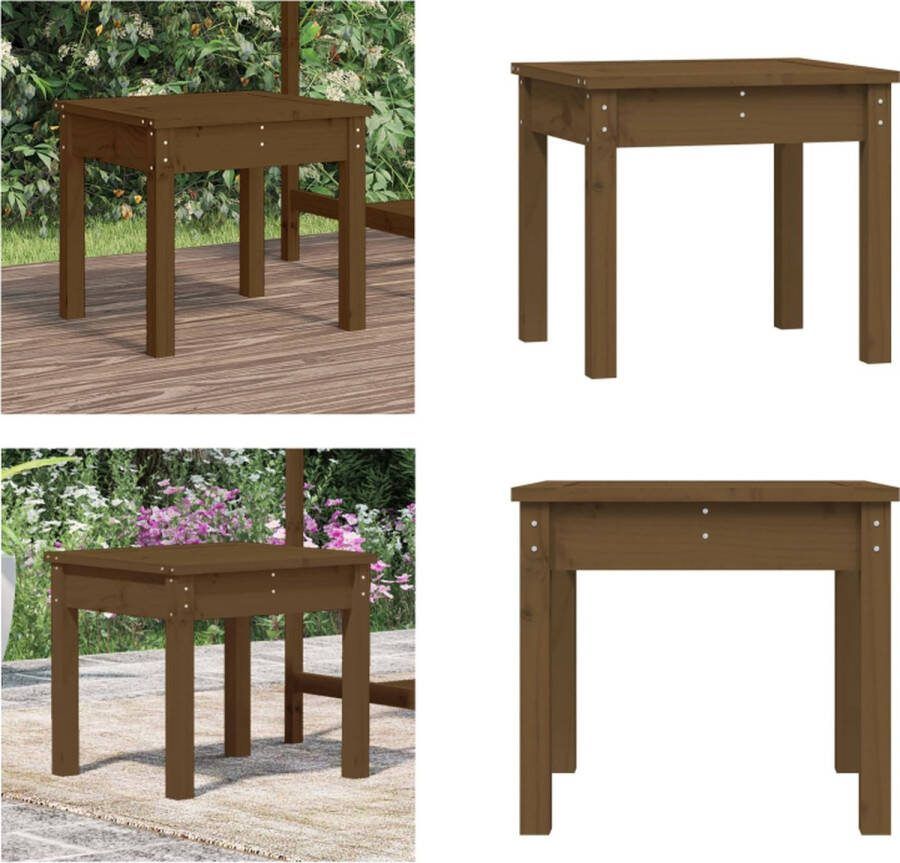 VidaXL Tuinbank 50x44x45 cm massief grenenhout honingbruin Tuinbank Tuinbanken Parkbank Tuinzetel
