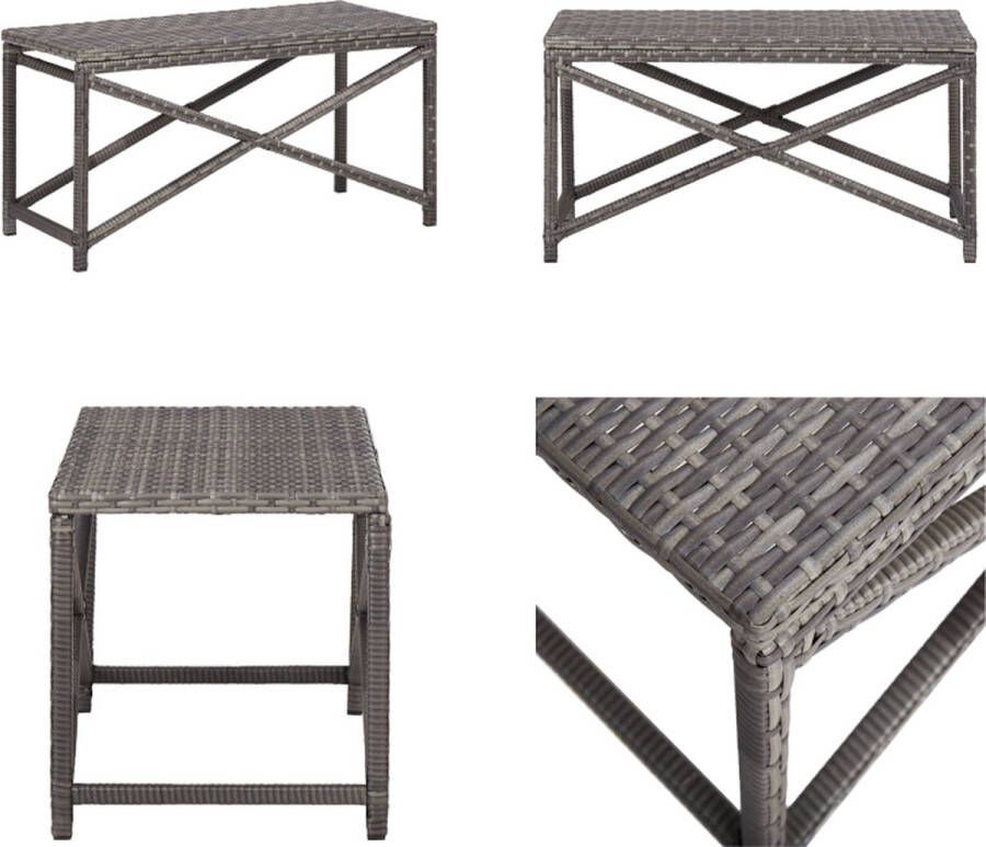 VidaXL Tuinbank 80 cm poly rattan grijs Bank Banken Zitbank Zitbanken