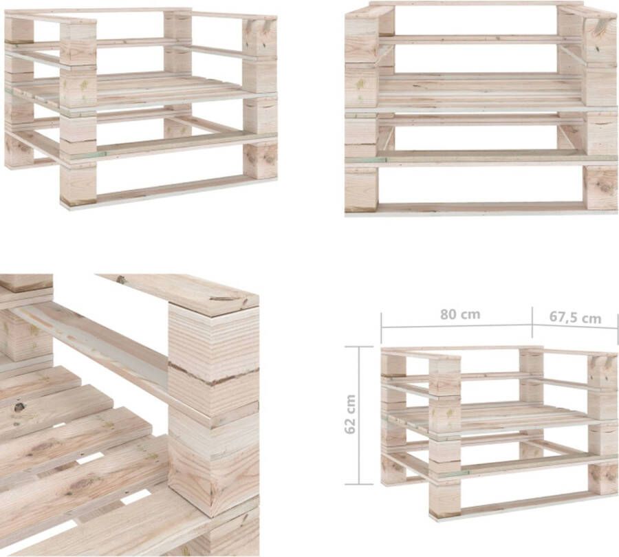 VidaXL Tuinbank pallet geïmpregneerd grenenhouten Pallet Bank Pallet Banken Palletbank Palletbanken