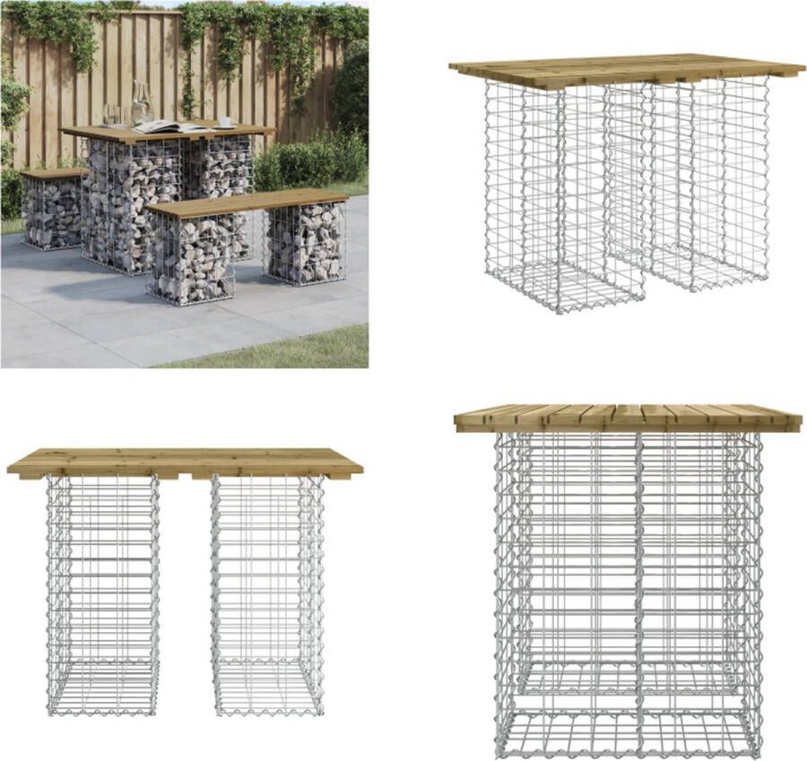 VidaXL -Tuinbank-schanskorfontwerp-100x70x72-cm-geïmpregneerd-hout Tuinbank Tuinbanken Buitenbank Parkbank