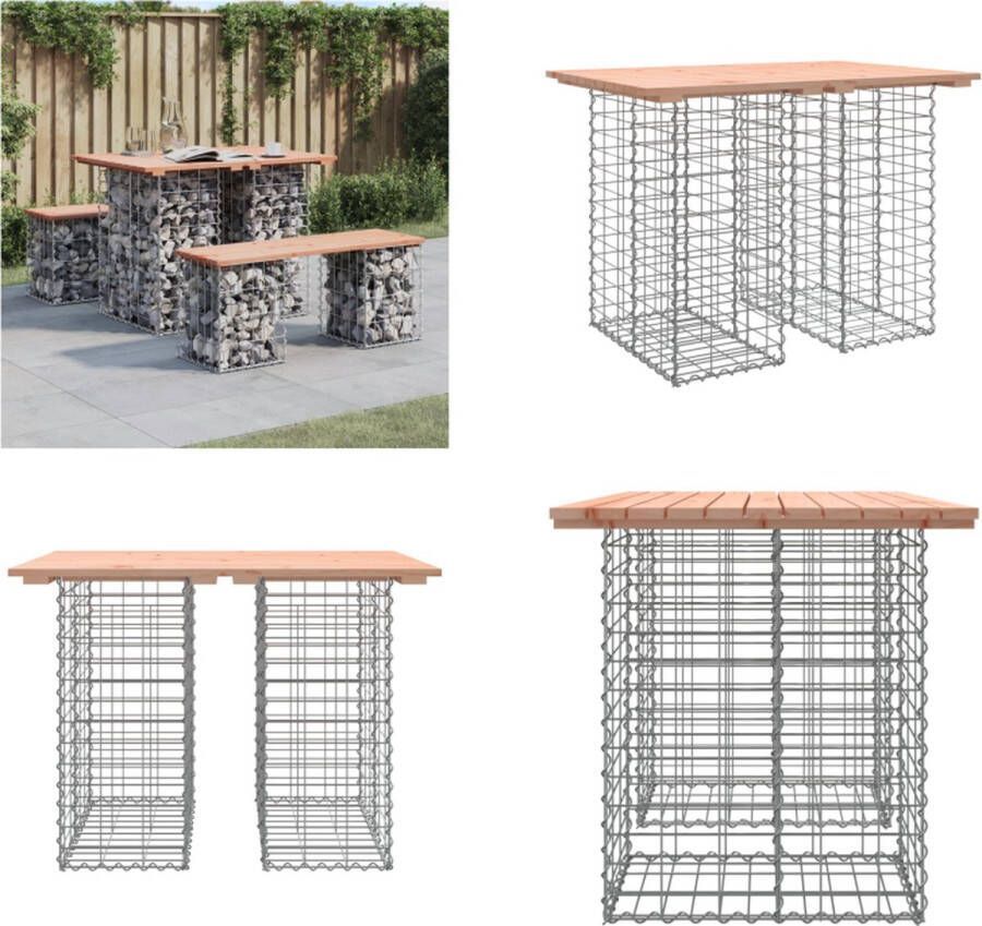 VidaXL Tuinbank Schanskorfontwerp 100x70x72 cm massief grenenhout Tuinbank Tuinbanken Buitenbank Parkbank
