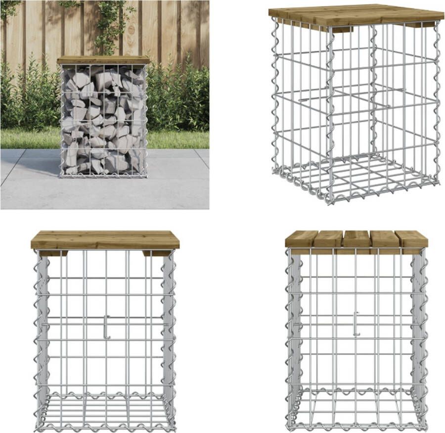 VidaXL -Tuinbank-schanskorfontwerp-33x31x42-cm-geïmpregneerd-grenenhout Tuinbank Tuinbanken Buitenbank Parkbank