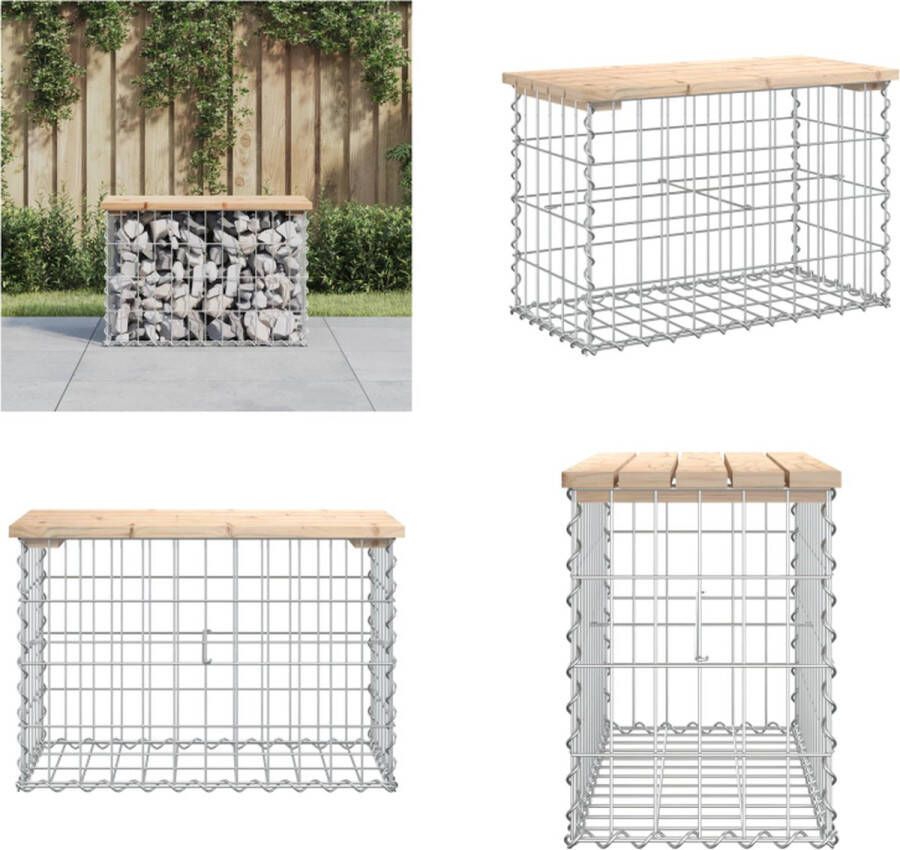 VidaXL -Tuinbank-schanskorfontwerp-63x31-5x42-cm-massief-grenenhout Tuinbank Tuinbanken Buitenbank Parkbank
