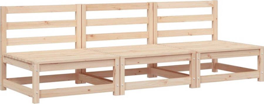 VidaXL Tuinbank zonder armleuningen 3 st 70x70x67 cm grenenhout