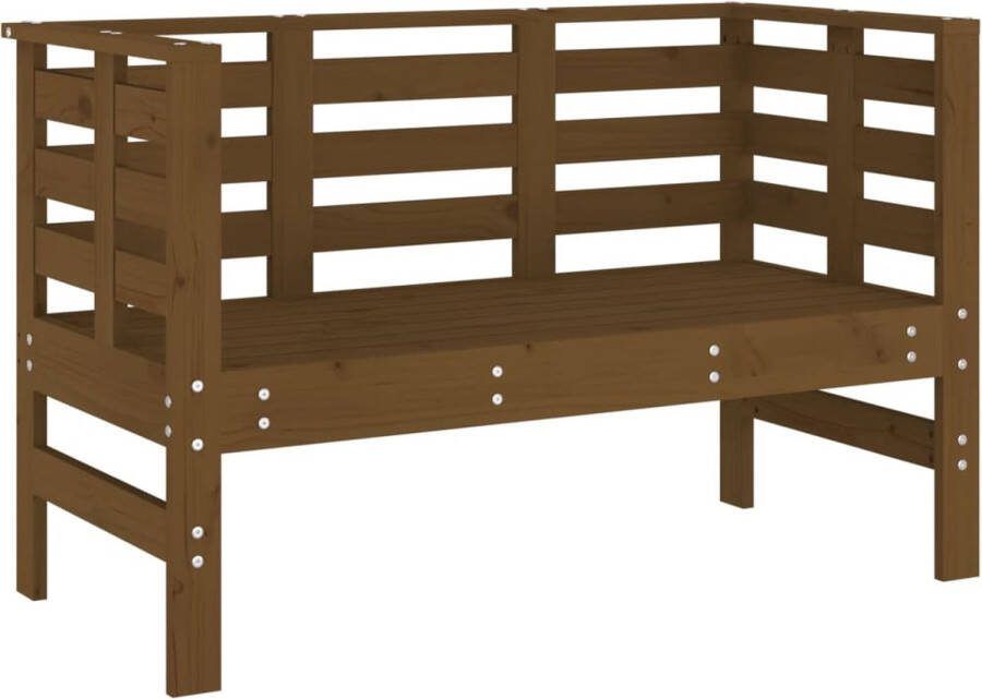 VidaXL Tuinbankje 111 5x53x71 cm massief grenenhout honingbruin