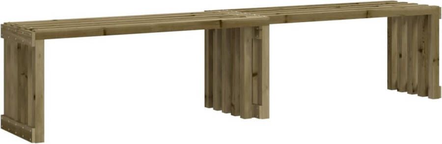 VidaXL -Tuinbankje-verlengbaar-212 5x40 5x45-cm-geïmpregneerd-hout