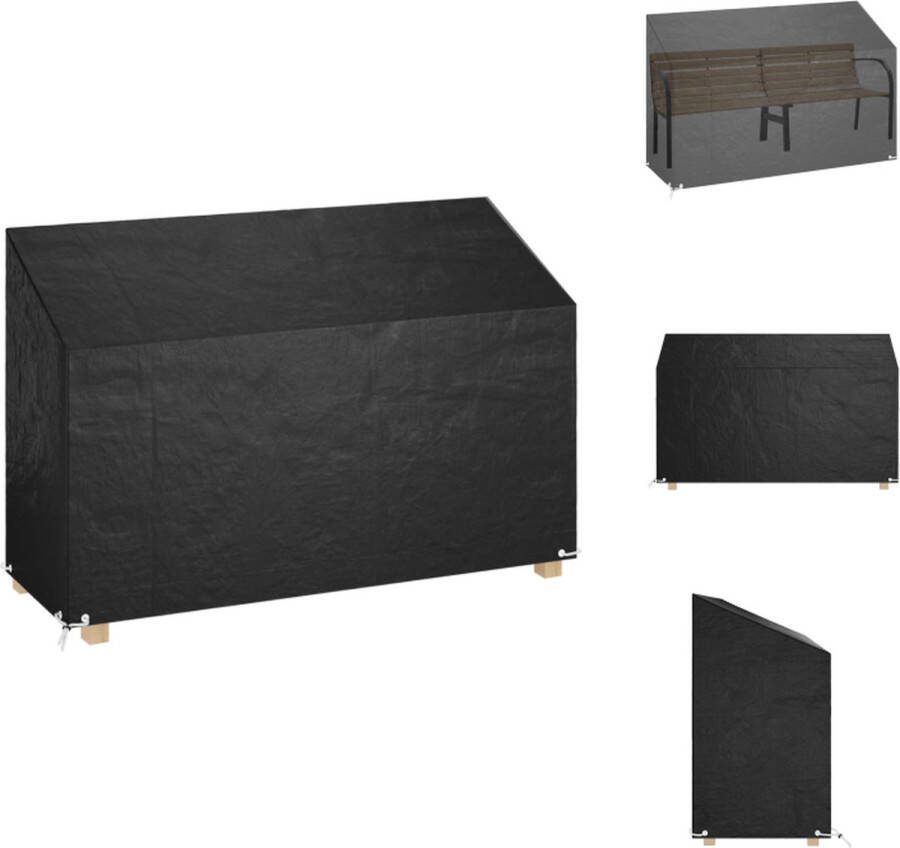 VidaXL Tuinbankjeshoes Zwart 190x70x70 88 cm Water- en uv-bestendig Tuinmeubelhoes
