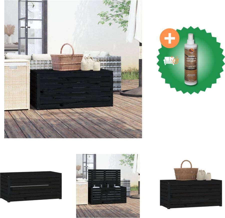 VidaXL Tuinbox Opbergbox 101 x 50.5 x 46.5 cm Massief Grenenhout Opberger Inclusief Houtreiniger en verfrisser
