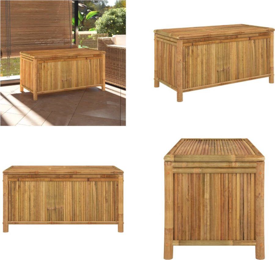 VidaXL Tuinbox 110x52x55 cm bamboe Tuinbox Tuinboxen Opbergbox Tuinopbergbox