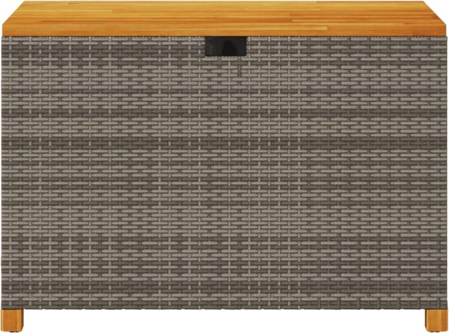 VidaXL Tuinbox 110x55x63 cm poly rattan en acaciahout grijs