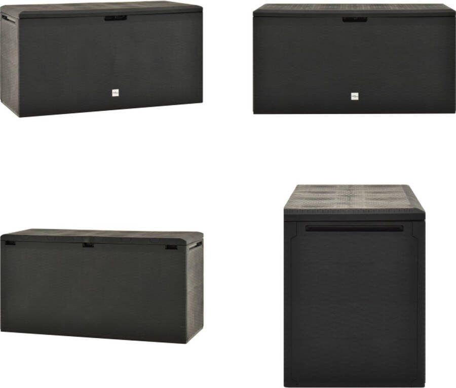 VidaXL Tuinbox 114x47x60 cm antraciet Opslagkist Opslagkisten Opslag Kist Opslag Kisten