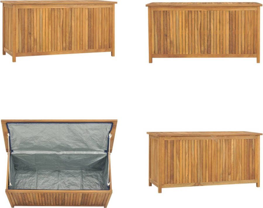 VidaXL Tuinbox 114x50x58 cm massief teakhout Tuinbox Tuinboxen Tuinkist Houten Box