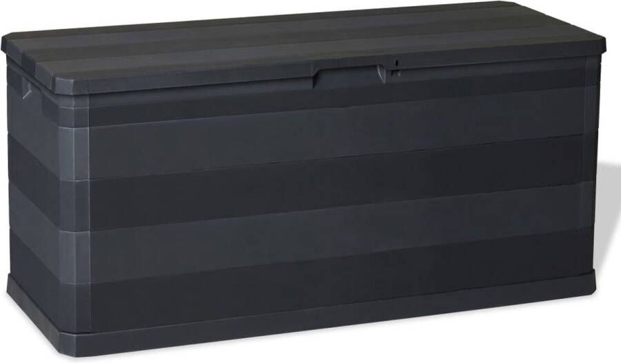 vidaXL Tuinbox 117x45x56 cm zwart