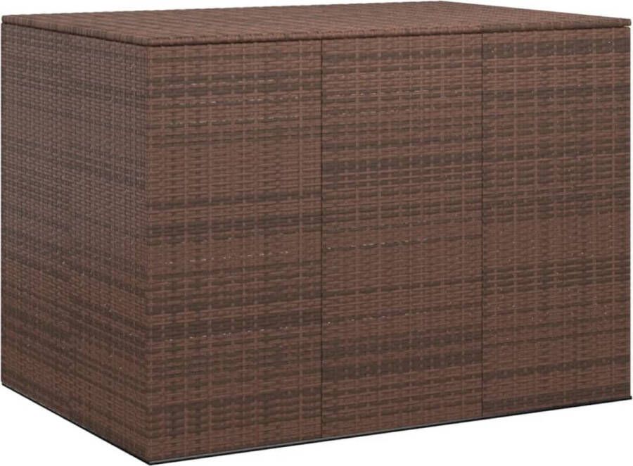 VidaXL -Tuinbox-145x100x103-cm-polyetheen-rattan-bruin