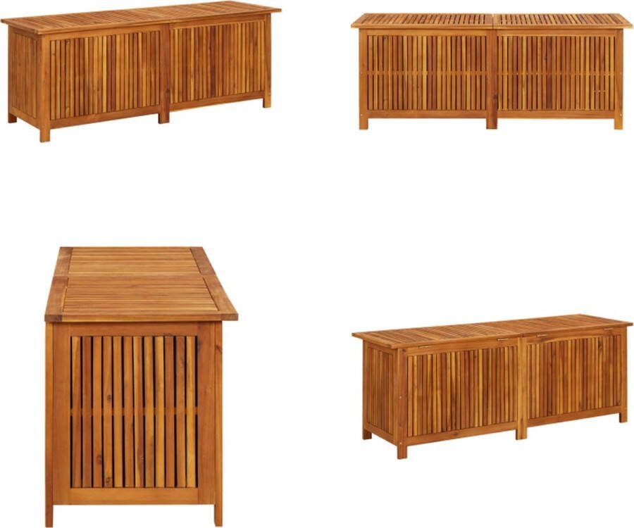 VidaXL Tuinbox 150x50x58 cm massief acaciahout Opslagkist Opslagkisten Houten Opslagkist Houten Opslagkisten