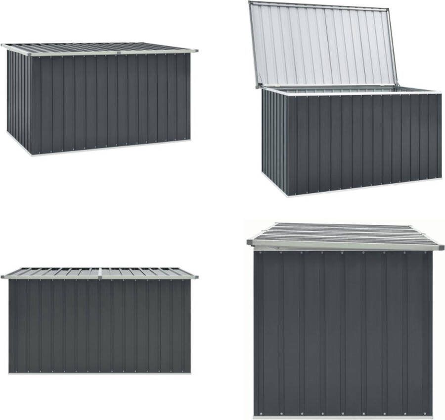 VidaXL Tuinbox 171x99x93 cm grijs Opslagkist Opslagkisten Opslag Kist Opslag Kisten
