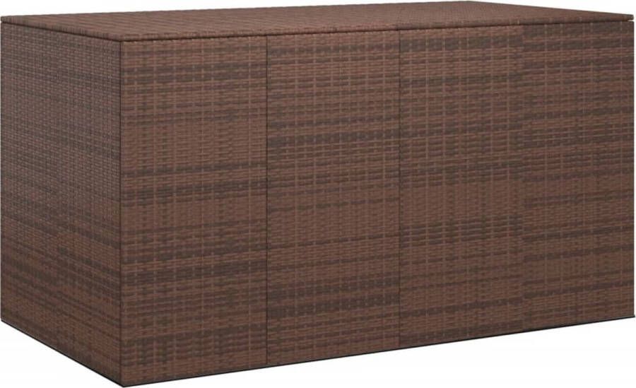 VidaXL -Tuinbox-194x100x103-cm-polyetheen-rattan-bruin