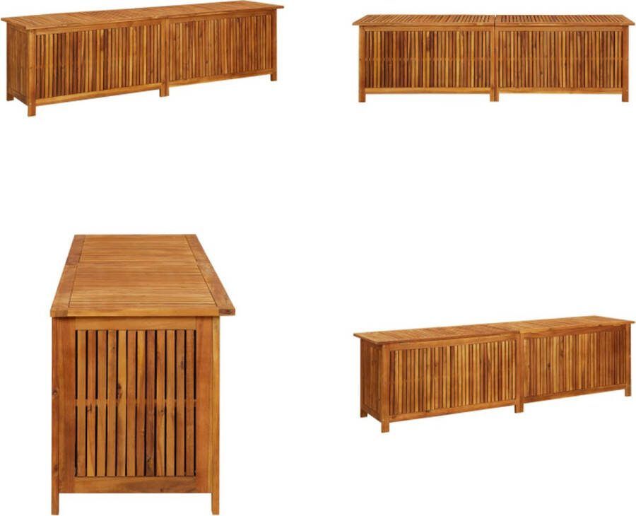 VidaXL Tuinbox 200x50x58 cm massief acaciahout Opslagkist Opslagkisten Opbergkist Opbergkisten