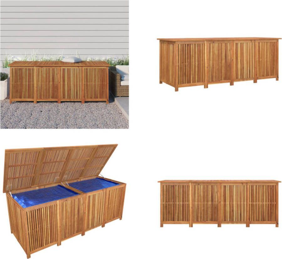 VidaXL Tuinbox 200x80x75 cm massief acaciahout Tuinbox Tuinboxen Opbergbox Tuinopbergbox