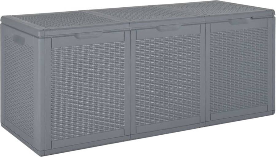 VidaXL Tuinbox 270 L PP rattan grijs