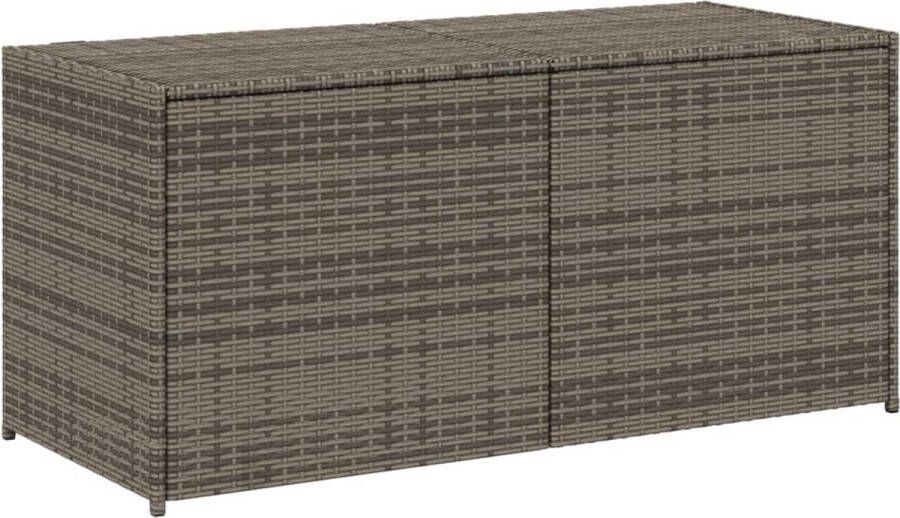 VidaXL Tuinbox 283 L poly rattan grijs