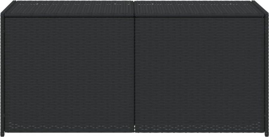 VidaXL Tuinbox 283 L poly rattan zwart