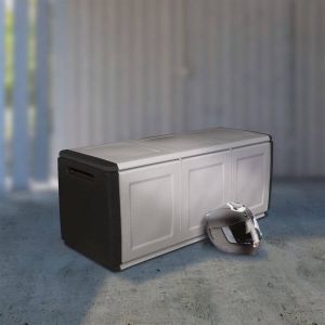 VidaXL Tuinbox 330 L 138x53x57 Cm Donkergrijs En Zwart