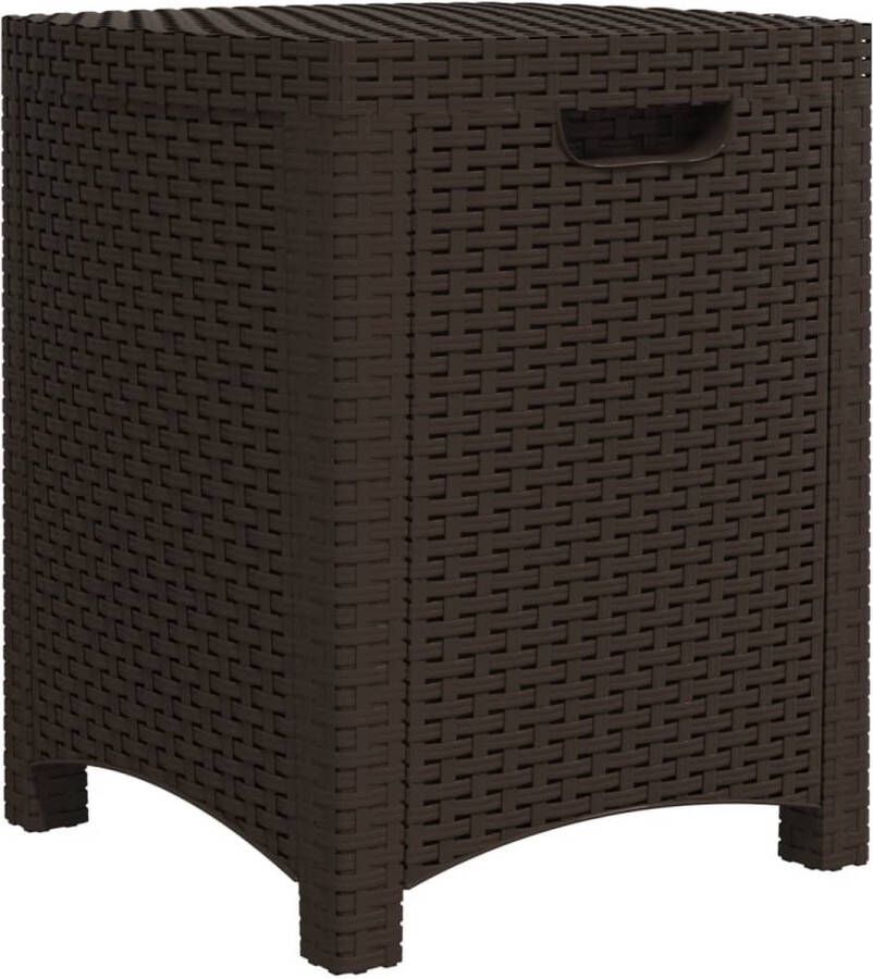 VidaXL Tuinbox 39x39x46 Cm Polypropeen Rattan Bruin