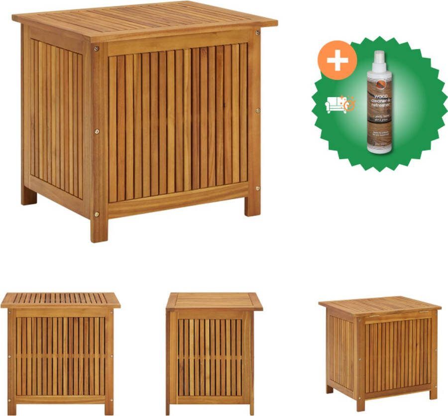 VidaXL Tuinopbergbank Acaciahout 60x50x58 106 cm Rustieke charme Opberger Inclusief Houtreiniger en verfrisser
