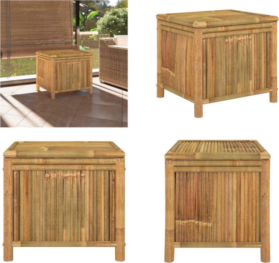VidaXL Tuinbox 60x52x55 cm bamboe Tuinbox Tuinboxen Opbergbox Tuinopbergbox