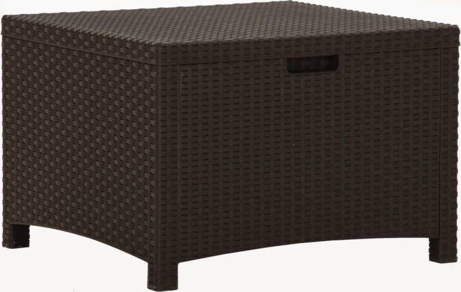 VidaXL Tuinbox 60x54x41 Cm Polypropeen Rattan Bruin