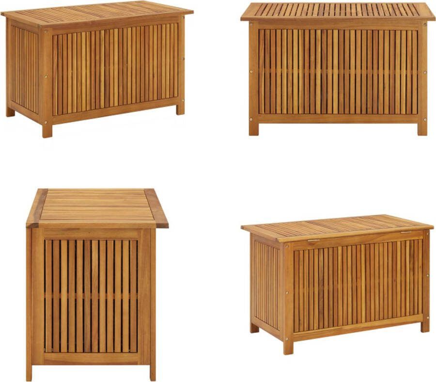 VidaXL Tuinbox 90x50x58 cm massief acaciahout Opslagkist Opslagkisten Opbergkist Opbergkisten