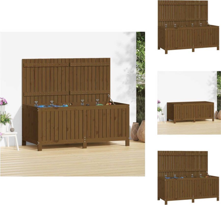 VidaXL Tuinbox Massief Grenenhout Opbergbox 147x68x64 cm Honingbruin Opberger