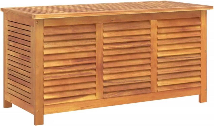 VidaXL Tuinbox met jaloezieën 113x50x56 cm massief acaciahout