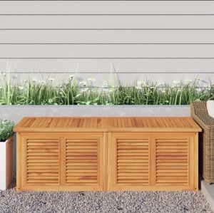VidaXL Tuinbox met zak 150x50x53 cm massief teakhout