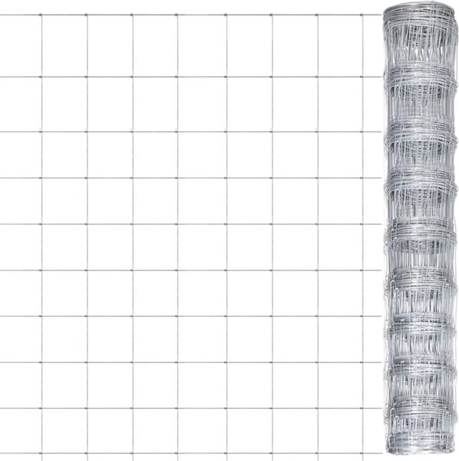 VidaXL -Tuinhek-50x1-m-gegalvaniseerd-staal-zilverkleurig