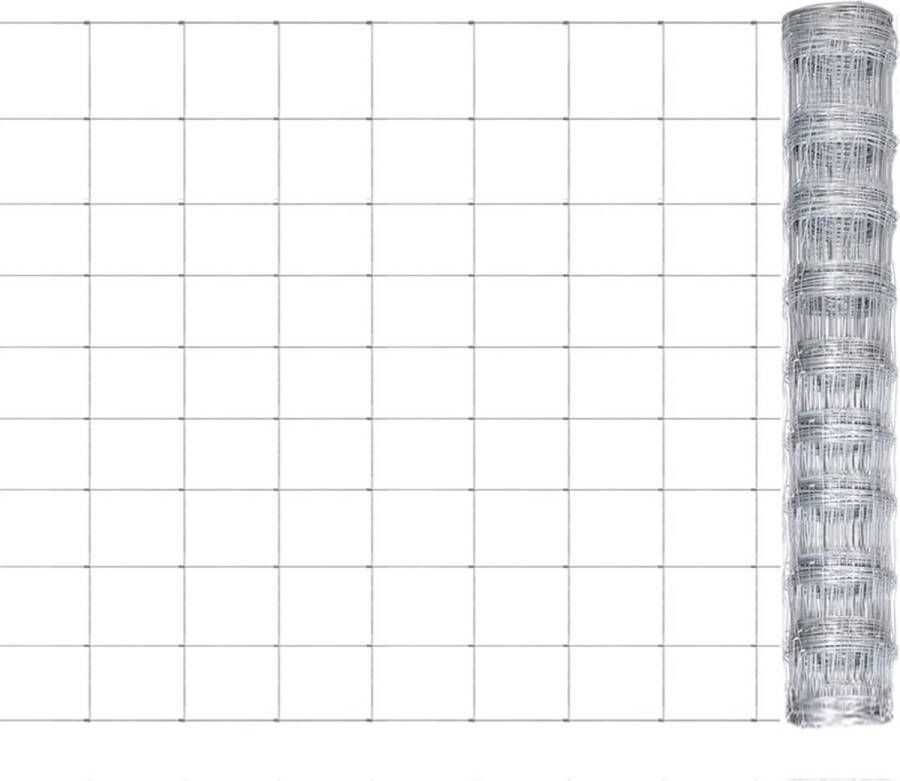 VidaXL -Tuinhek-50x1-m-gegalvaniseerd-staal-zilverkleurig