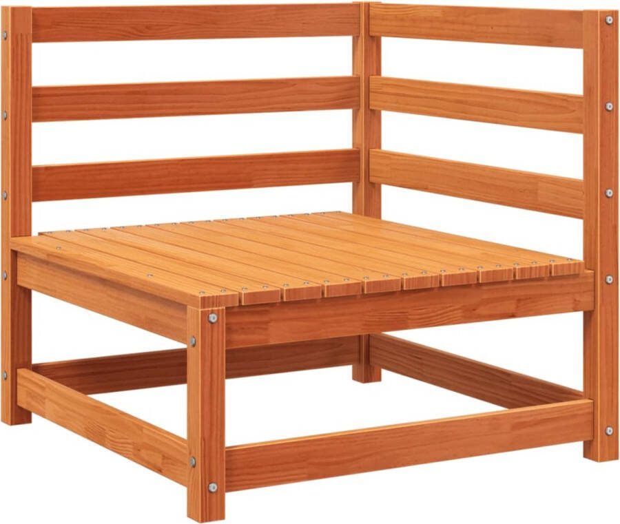 VidaXL Tuinhoekbank 2 st 70x70x67 cm massief grenenhout wasbruin