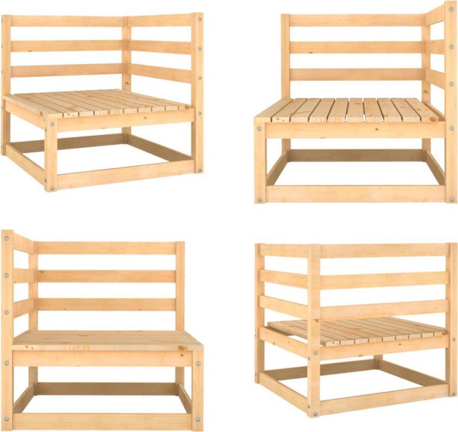 VidaXL Tuinhoekbank massief grenenhout Palletbank Palletbanken Pallethoekbank Pallethoekbanken