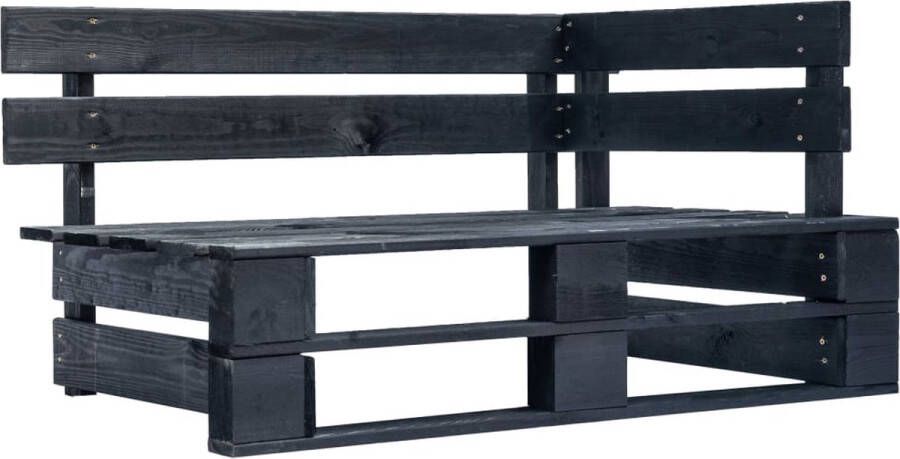 VidaXL -Tuinhoekbank-pallet-hout-zwart