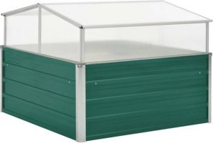 VidaXL Tuinkas 100x100x77 Cm Gegalvaniseerd Staal Groen