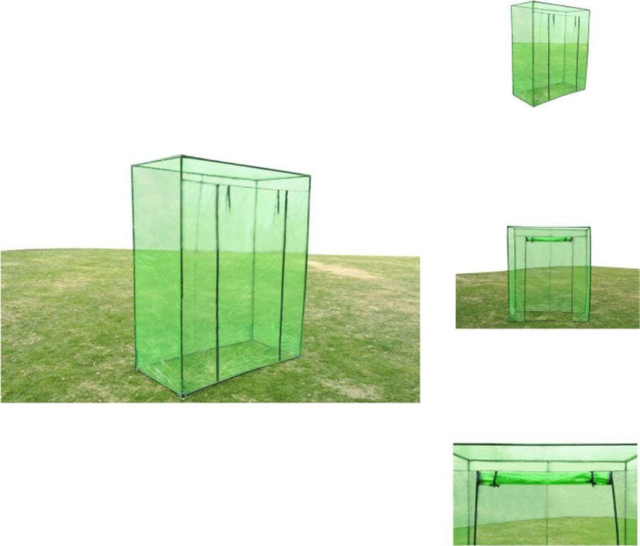 VidaXL Tuinkas groen 170 x 80 x 200 cm Gepoedercoat stalen frame Scheurbestendige hoes Kas