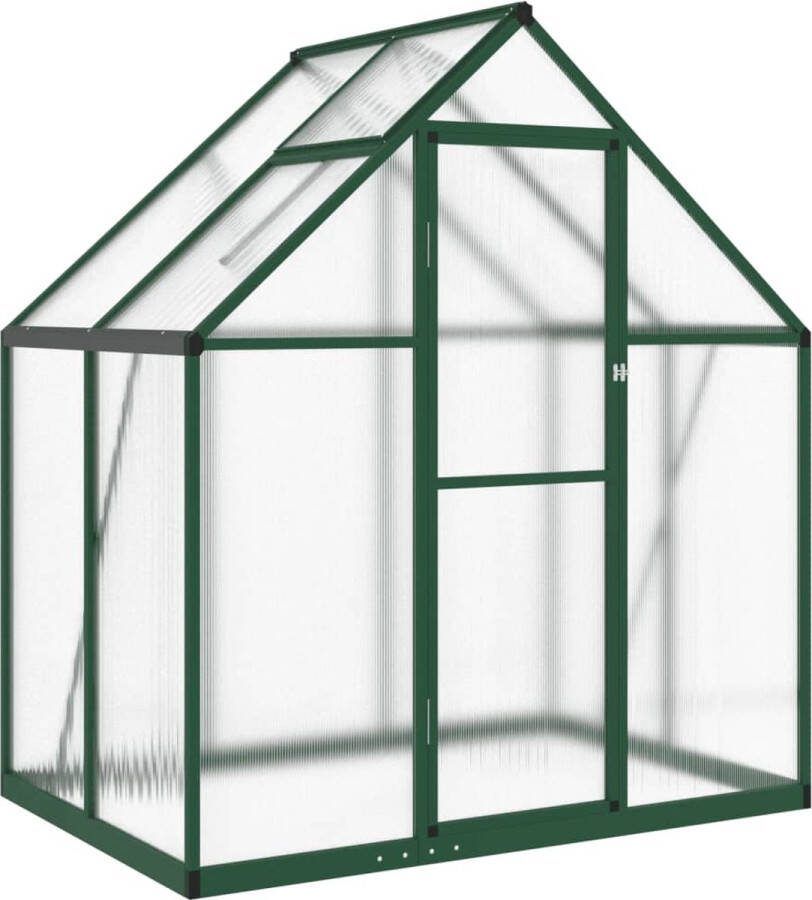 VidaXL Tuinkas met basisframe 169x114x195 cm aluminium groen