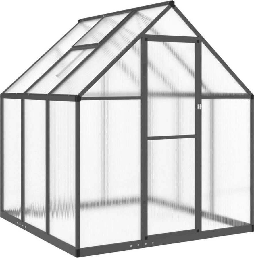 VidaXL Tuinkas met basisframe 169x169x195 cm aluminium antracietkleur