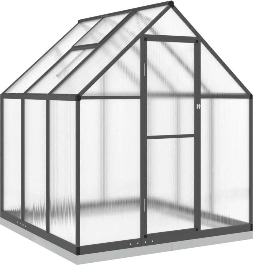 VidaXL Tuinkas met basisframe 169x169x202 cm aluminium antracietkleur