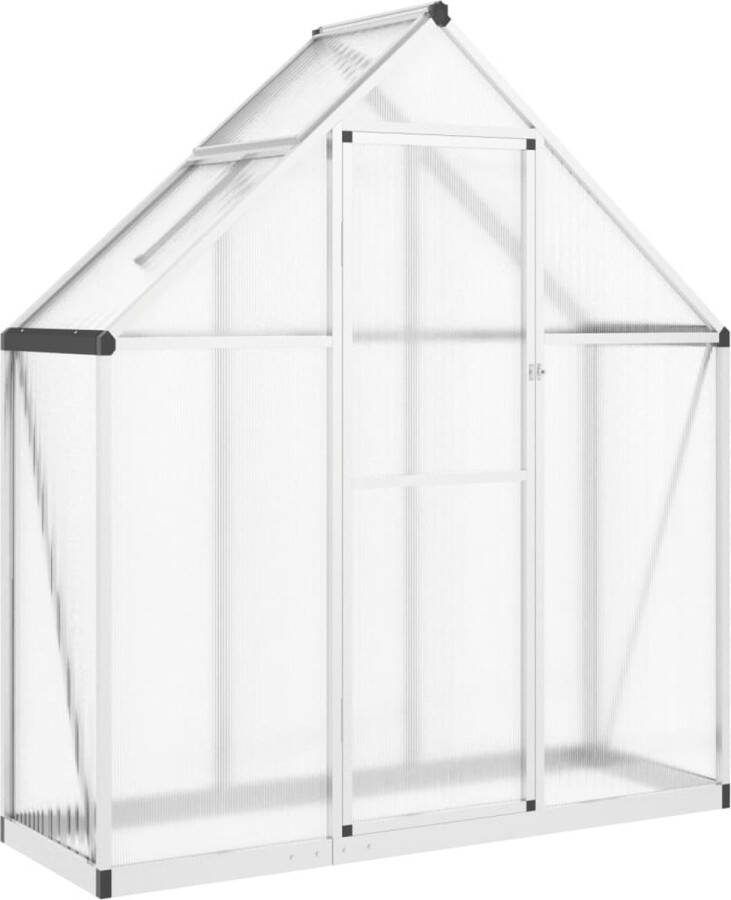 VidaXL Tuinkas met basisframe 169x58x195 cm aluminium zilverkleurig