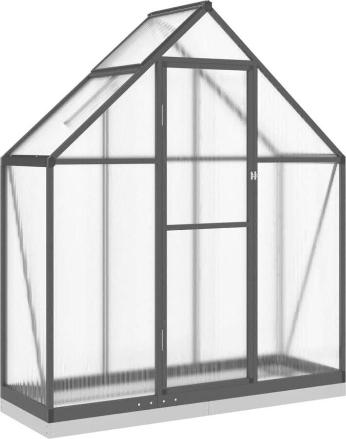 VidaXL Tuinkas met basisframe 169x58x202 cm aluminium antracietkleurig
